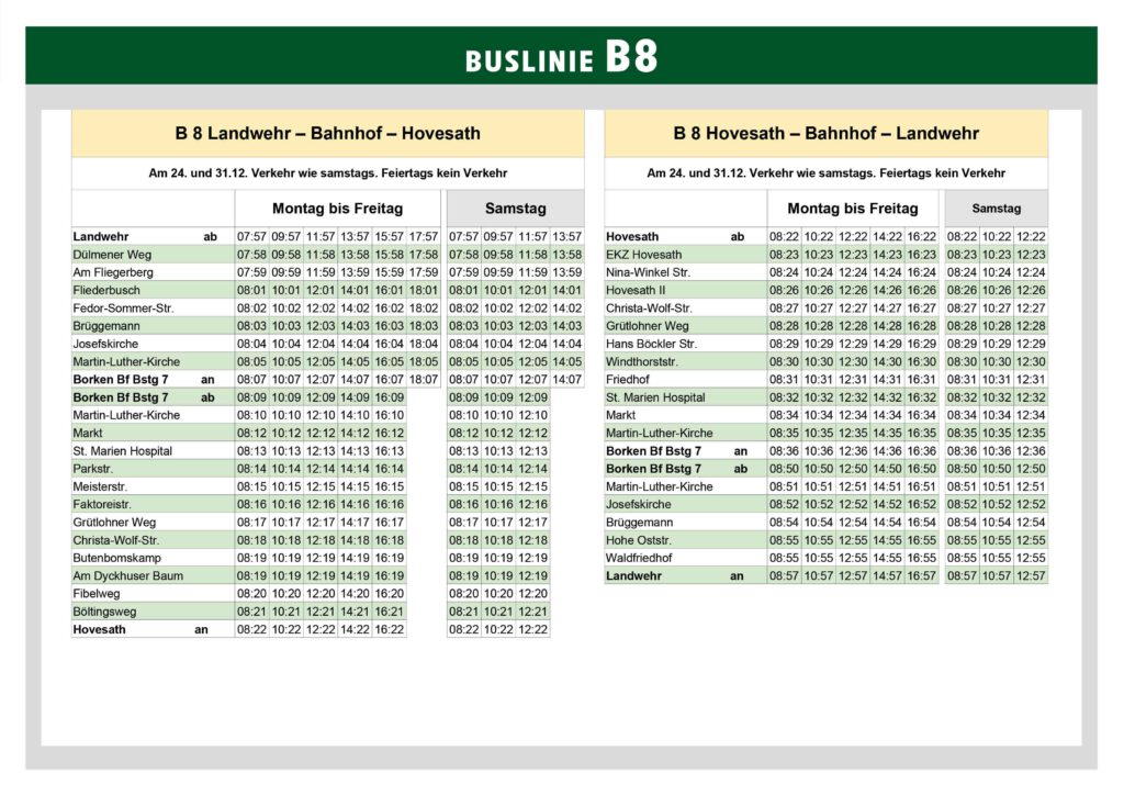 Buslinie B8