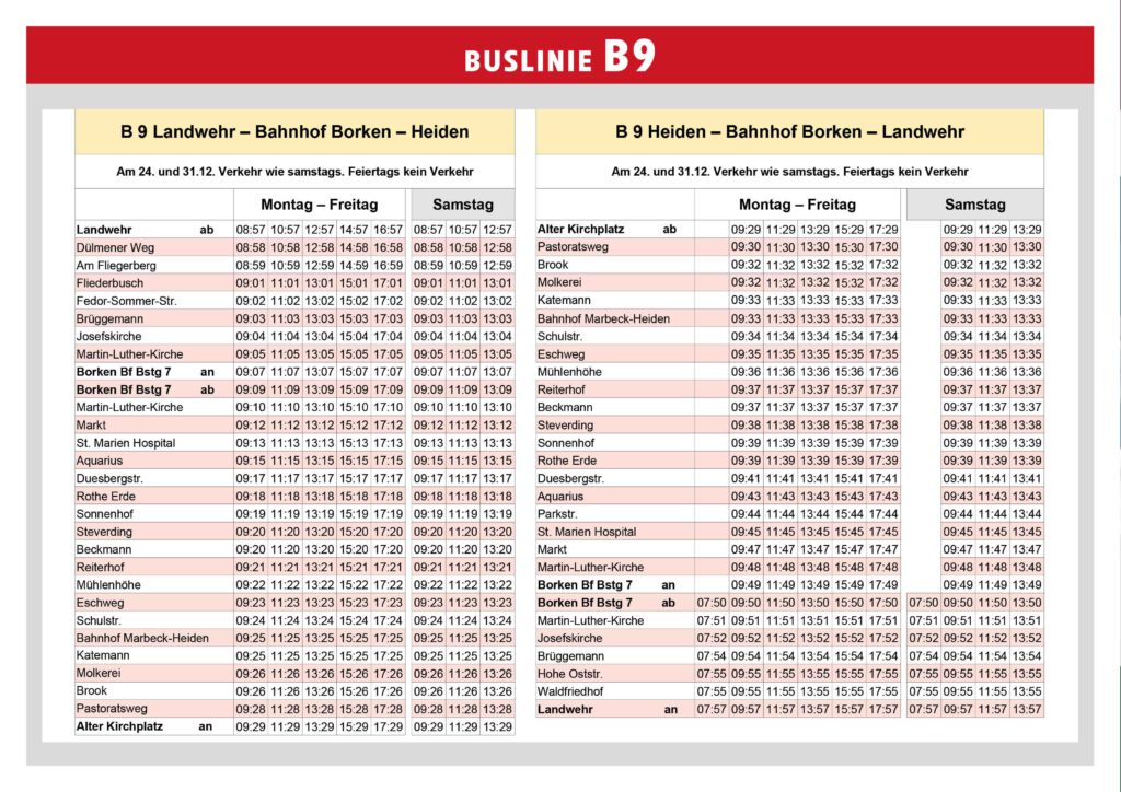 Buslinie B9