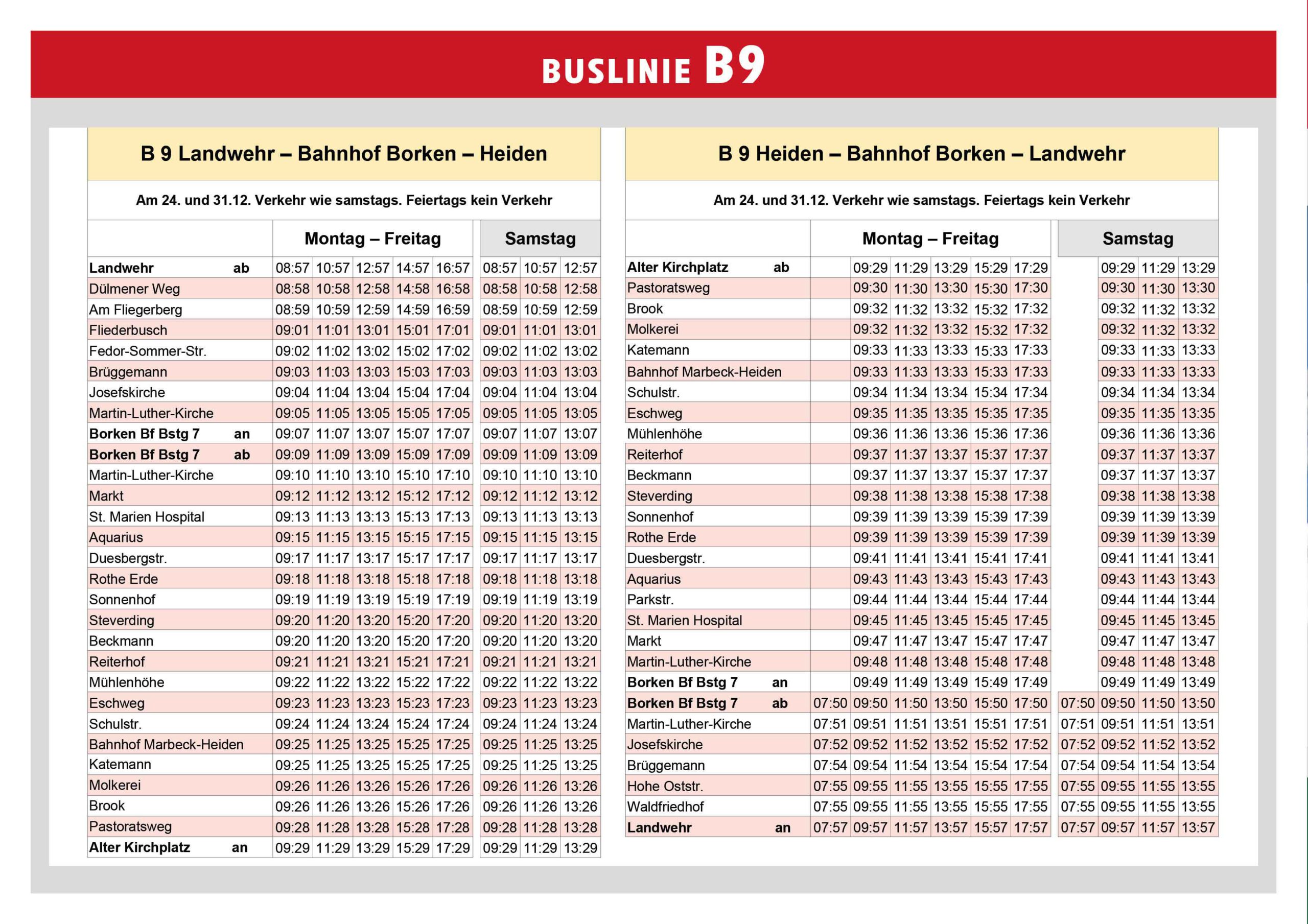 Buslinie B9